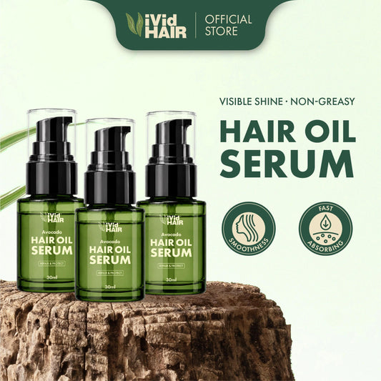 【VISIBLE SHINE】3PCS Non-Greasy Smoothness Hair Oil 30ml Fast Absorbing Avocado Serum Kilau yang Jelas Minyak Rambut Licin Tidak Berminyak Menyerap Pantas