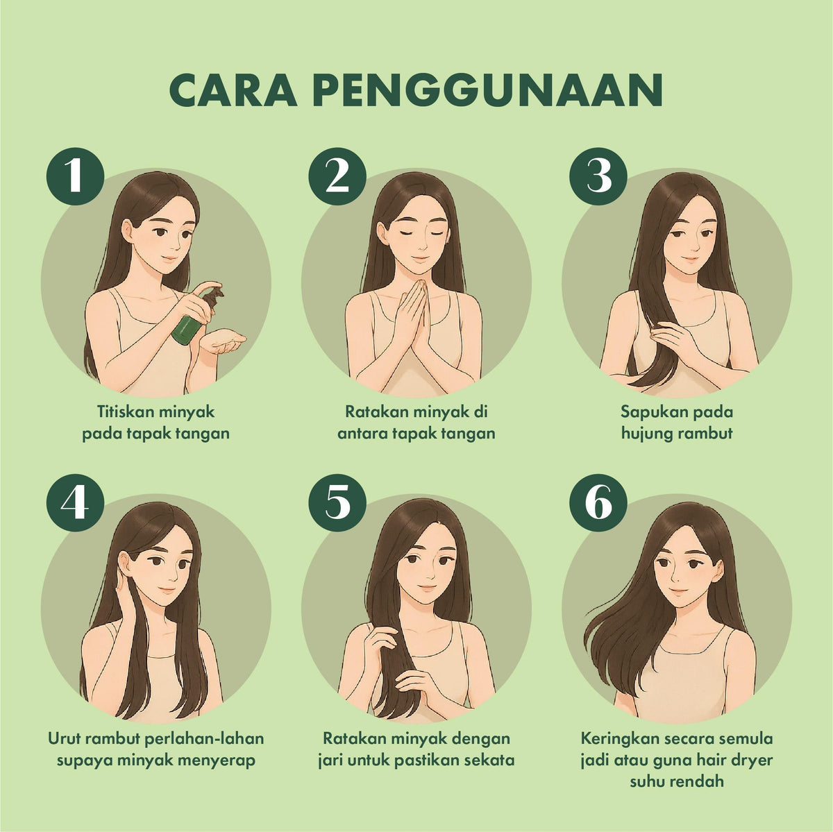 【VISIBLE SHINE】Non-Greasy Smoothness Hair Oil 30ml Fast Absorbing Avocado Serum Kilau yang Jelas Minyak Rambut Licin Tidak Berminyak Menyerap Pantas
