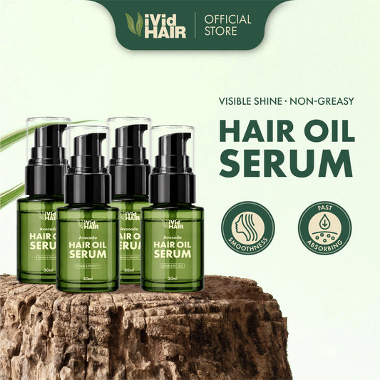 【VISIBLE SHINE】4PCS Non-Greasy Smoothness Hair Oil 30ml Fast Absorbing Avocado Serum Kilau yang Jelas Minyak Rambut Licin Tidak Berminyak Menyerap Pantas