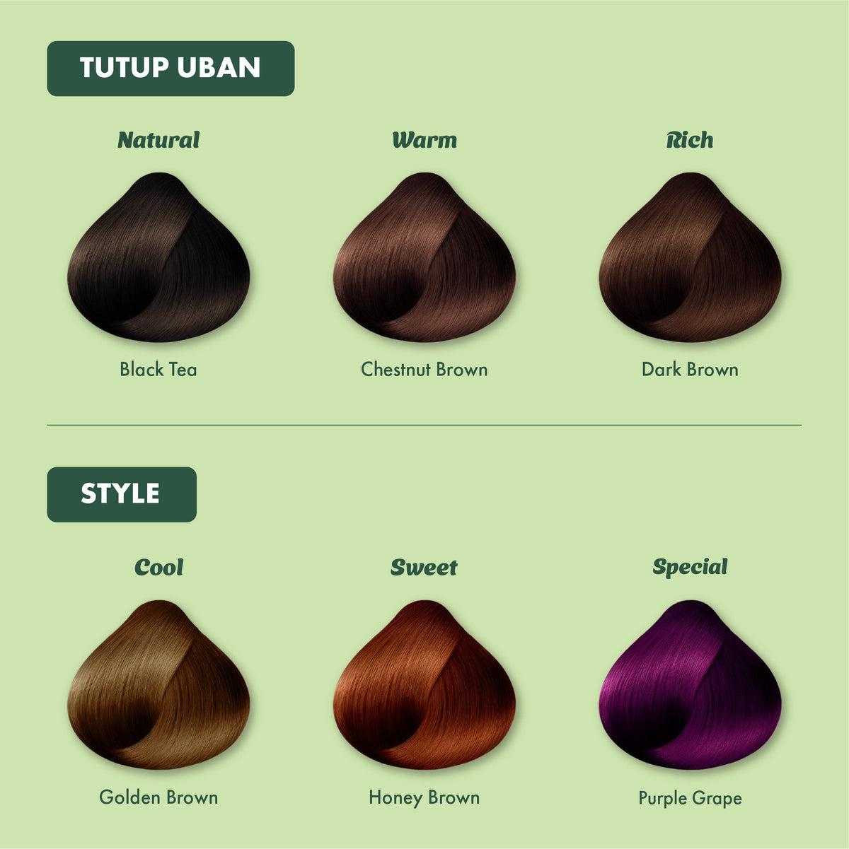 【2-IN-1 COLOUR CARE BUNDLE】HALAL 400ml Perwarna Rambut Halia Tutup Uban + 30ml Visible Shine Hair Oil